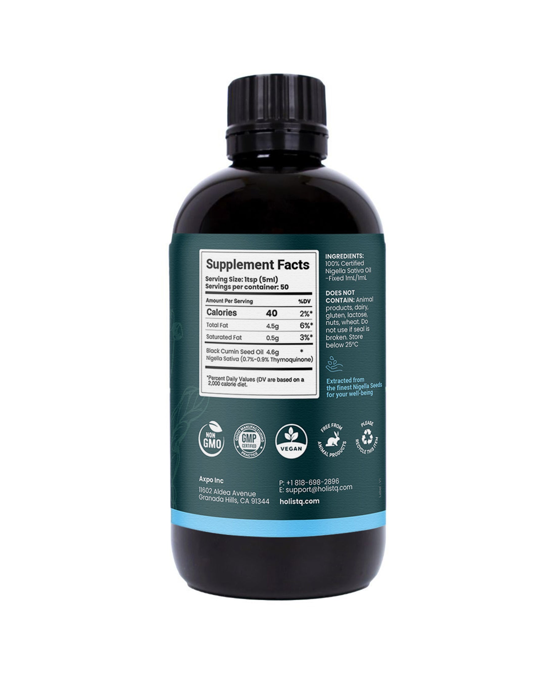 Pure Cold-Pressed Black Seed Oil 250ml