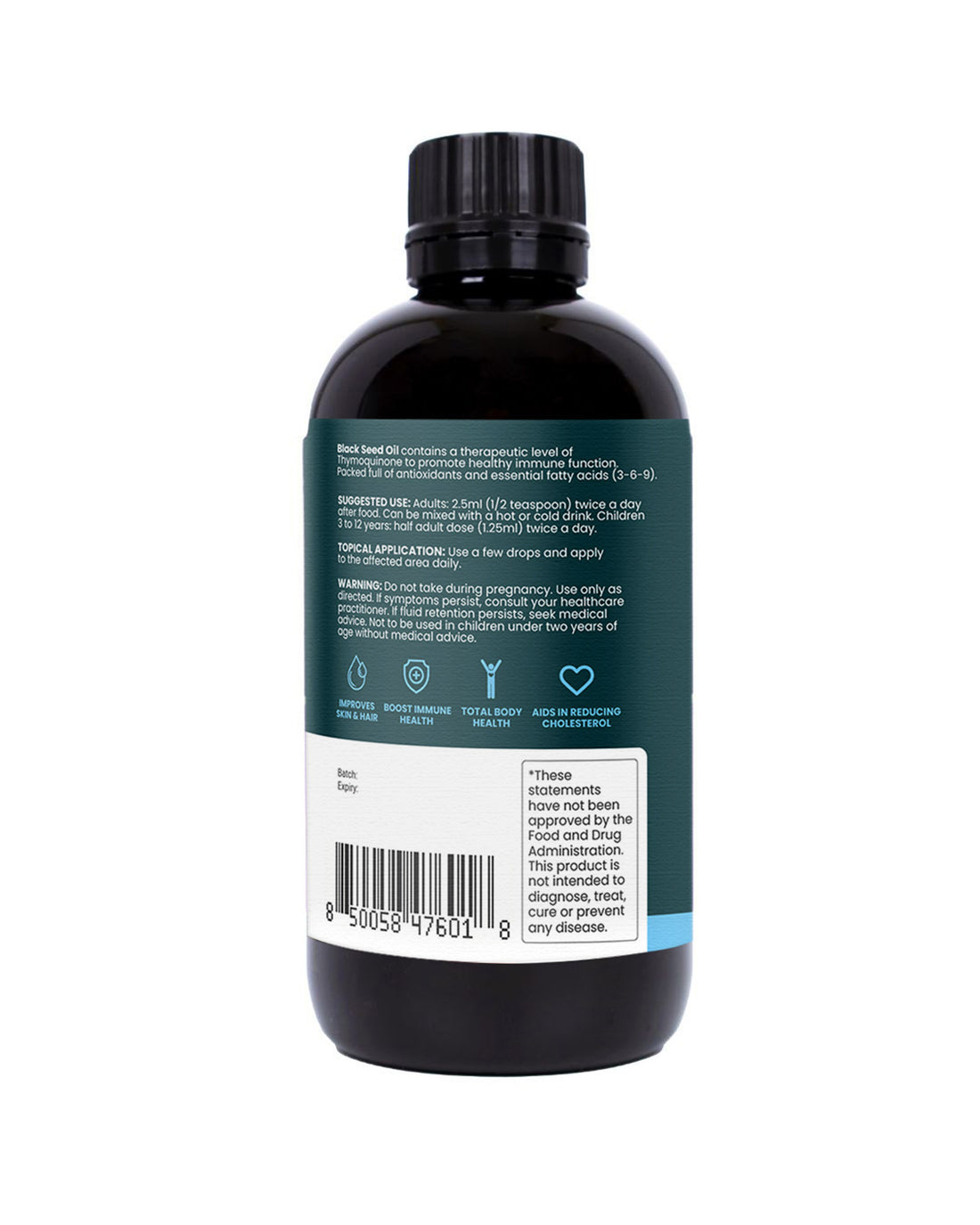 Pure Cold-Pressed Black Seed Oil 250ml